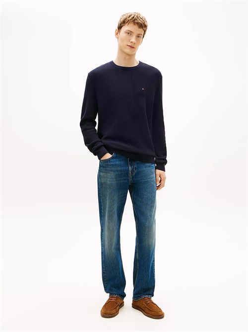 Pullover con bandierina ricamata TOMMY HILFIGER | MW0MW36347DW5